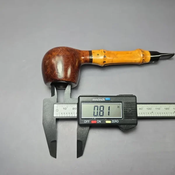 Dunhill 1986 Root Briar 5161 Smooth Apple w/ Bamboo Estate Briar Pipe, English Estates - Image 10