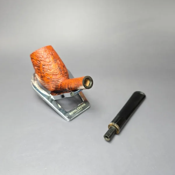 Christophe Wolff Contrast Sandblasted Brandy Handmade Briar Pipe, New - Image 10