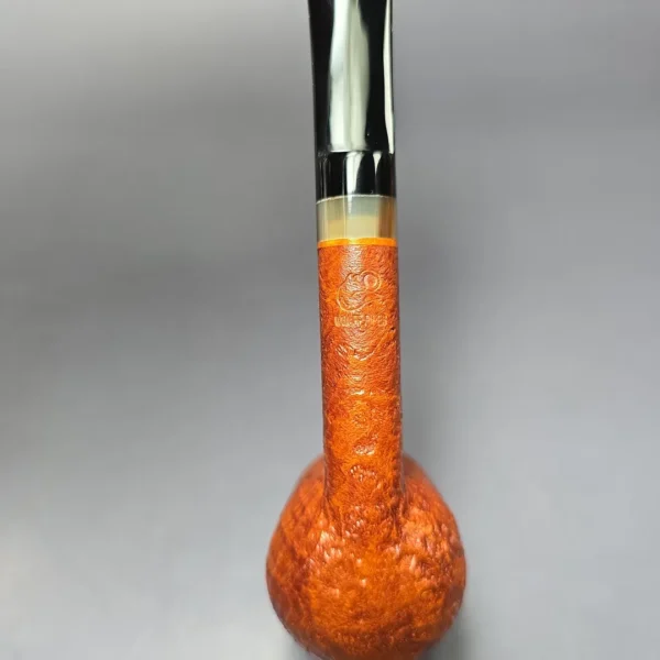Christophe Wolff "Karamel" Sandblasted Billiard w/ Horn Handmade Briar Pipe, New - Image 10