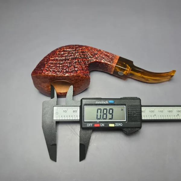 Mastro de Paja 1B Sandblasted Panel Dublin Estate Briar Pipe, Unsmoked - Image 10