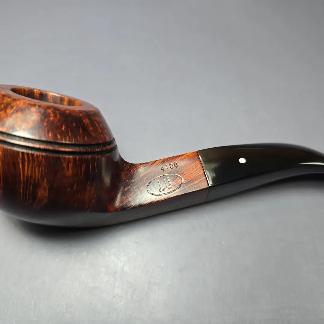 Dunhill 2004 Amber Root 4108 Bent Bulldog Estate Briar Pipe, Unsmoked - Image 10
