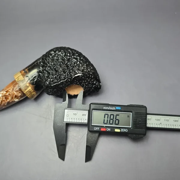 Armellini Botero Rusticated Freehand w/ Bocote Estate Briar Pipe, Unsmoked - Image 10