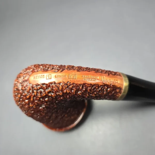 Rinaldo Lithos YY Megas Magnum Rusticated Calabash Estate Briar Pipe, Unsmoked - Image 10