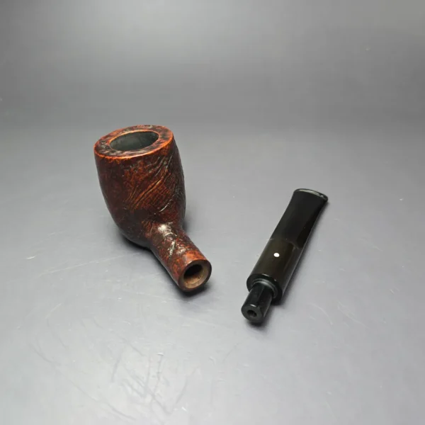 Dunhill 1965 Shell Briar 659 Sandblasted Billiard Estate Briar Pipe, English Estates - Image 10