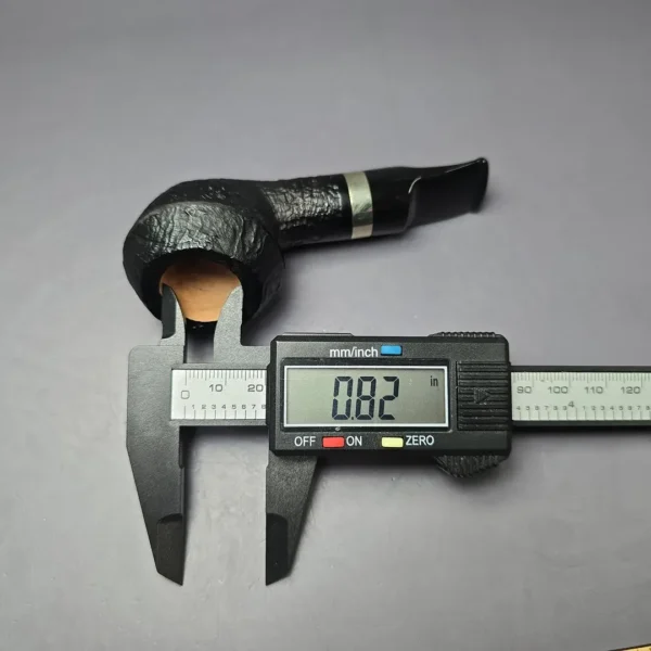 Morgan BlackJack 19 Sandblasted Stubby Rhodesian Estate Briar Pipe, 9mm - Image 10