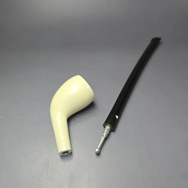 Kaywoodie c.1950s White Briar Prototype 26 Smooth Churchwarden Estate Briar Pipe, Unsmoked - Image 10