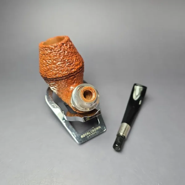 Caminetto Business Rusticated Rhodesian w/ Silver Estate Briar Pipe, Italian Estates - Image 10