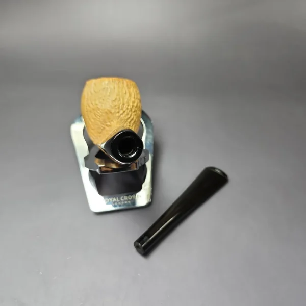 Pioneer Rusticated Bulldog Estate Block Meerschaum Pipe, American Estates - Image 11