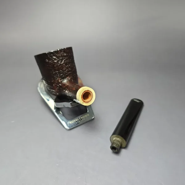 BST (Todd Bannard) 1 Foot Grade Large Sandblasted Dublin w/ Antler Estate Briar Pipe, Unsmoked - Image 11