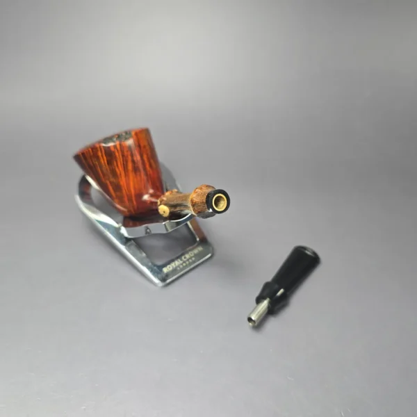 Emiliano Smooth Dublin w/ Black Bamboo & Jupati Handmade Briar Pipe, New - Image 11