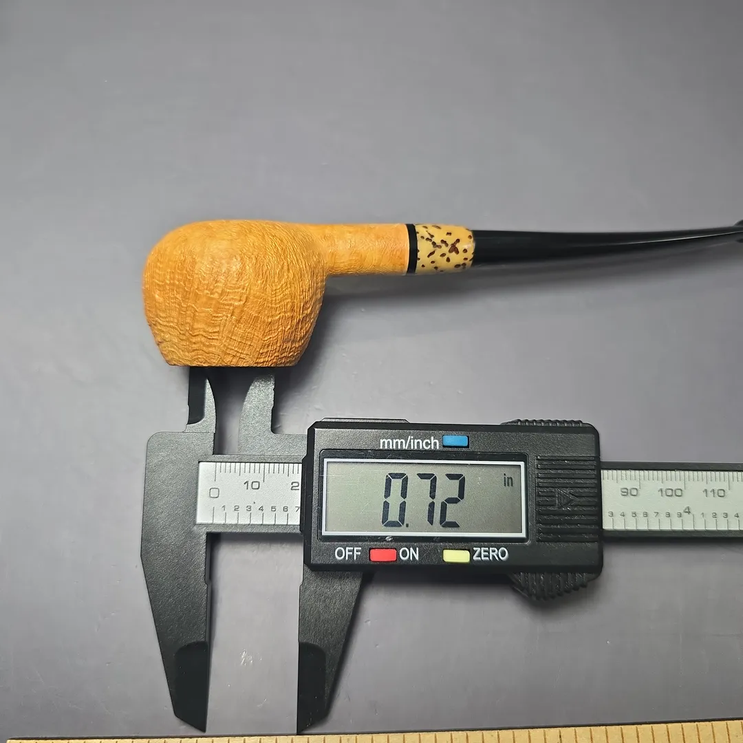 Emiliano Tan Sandblasted Prince w/ Jupati Handmade Briar Pipe, New - Image 11