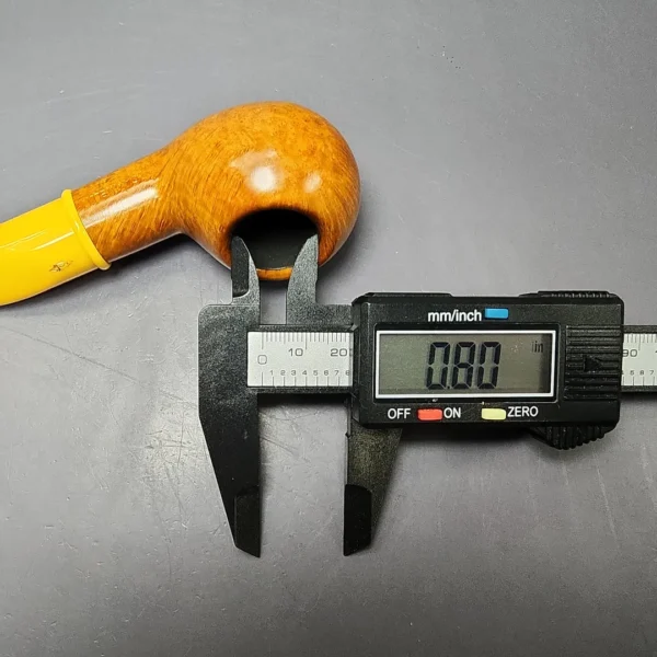 Savinelli Mini Yellow 321 Smooth Author Estate Briar Pipe, Unsmoked, 6mm - Image 12