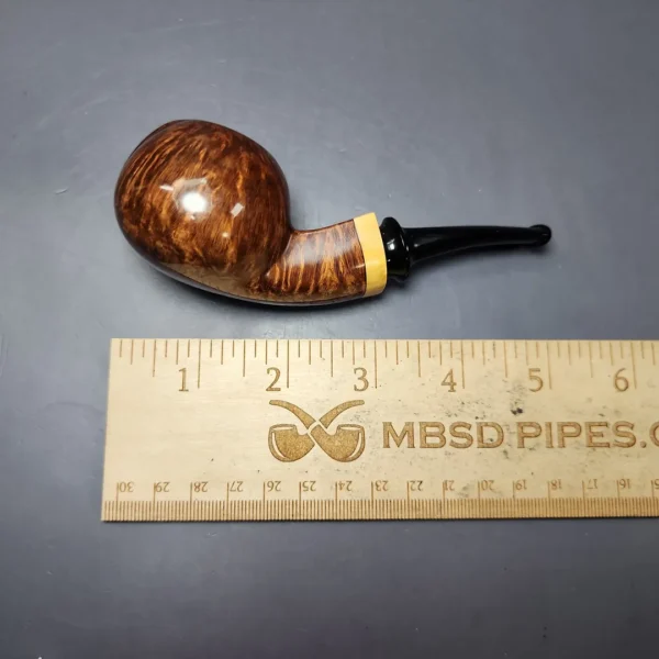 Massimo Damini Smooth Asymmetric Blowfish w/ Boxwood Estate Briar Pipe, Unsmoked - Image 11