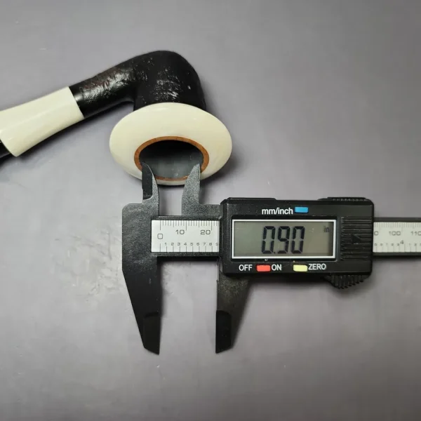 Butz Choquin Calabash Sandblasted w/Acrylic Estate Briar Pipe, Unsmoked, 9mm - Image 11