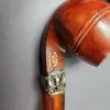 19th c. CPF Best Make Real Amber Bent Bulldog Estate Briar Pipe, Unsmoked - Image 11