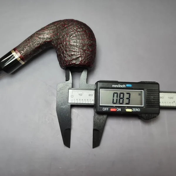 Vauen 5204 Sandblasted Bent Billiard w/ Brass Estate Briar Pipe, Unsmoked, 9mm - Image 11