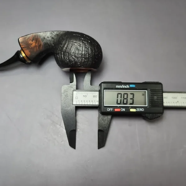 Mina Pipes Sandblasted Blowfish w/ Brass Estate Briar Pipe, Unsmoked - Image 11