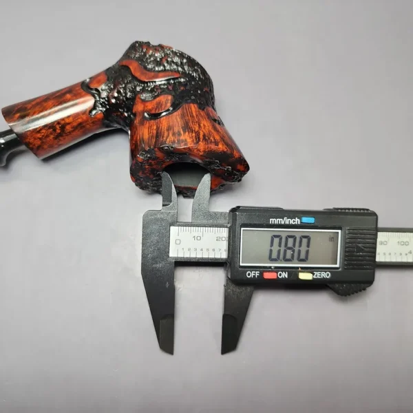 Nording Moss Partially Rusticated Freehand Sitter Estate Briar Pipe, Unsmoked - Image 11