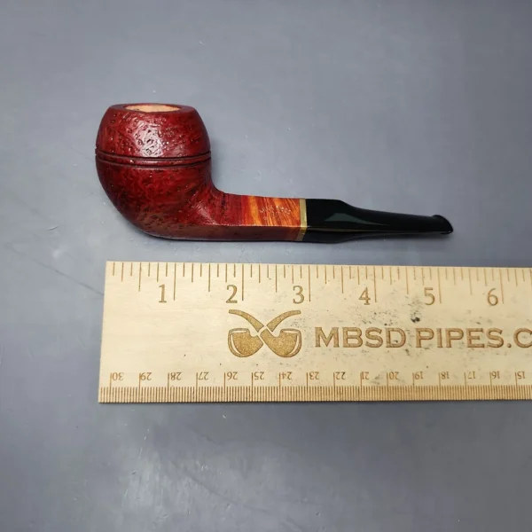 Mina Pipes Sandblasted Bulldog w/ Brass Estate Briar Pipe, Unsmoked - Image 11