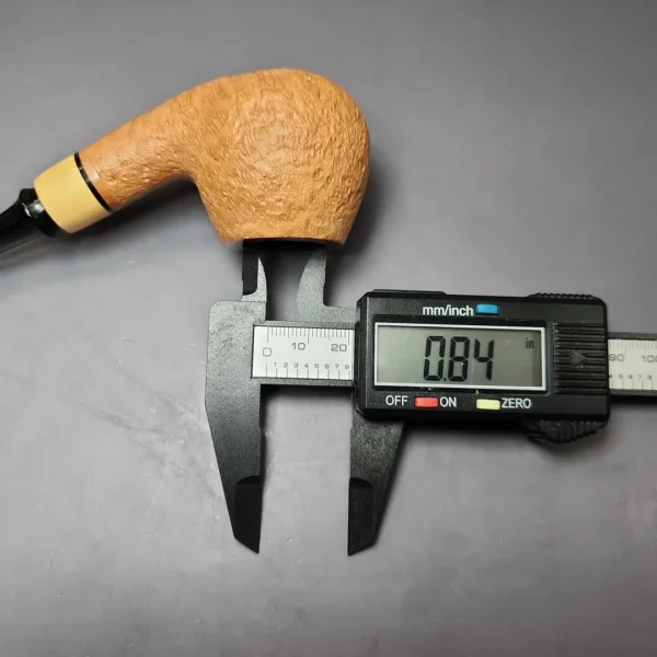 Mina Pipes Natural Sandblasted Author w/ Boxwood Estate Briar Pipe, Unsmoked - Image 11