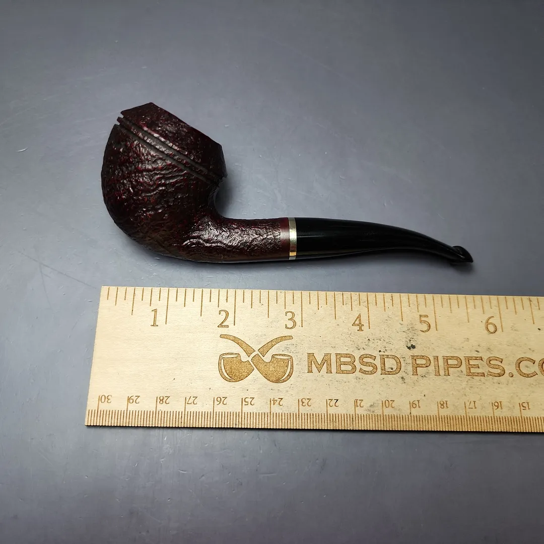 Vauen 5202 Sandblasted Rhodesian w/ Brass Estate Briar Pipe, Unsmoked, 9mm - Image 11