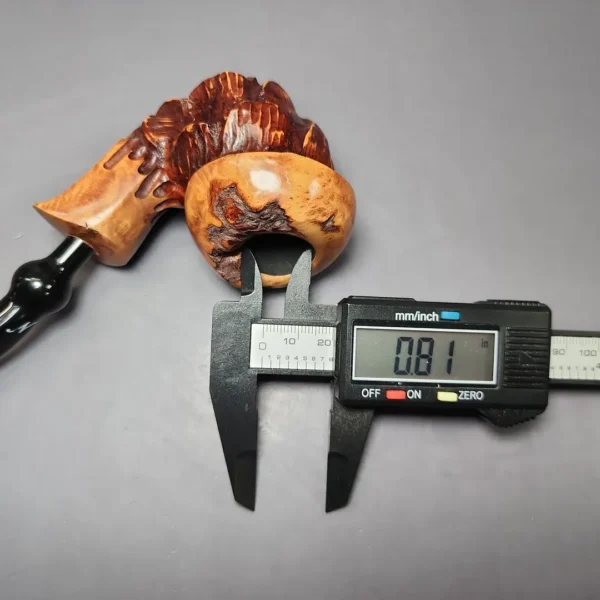 Nording Spruce Cone Partially Rusticated Freehand Estate Briar Pipe, Unsmoked - Image 11