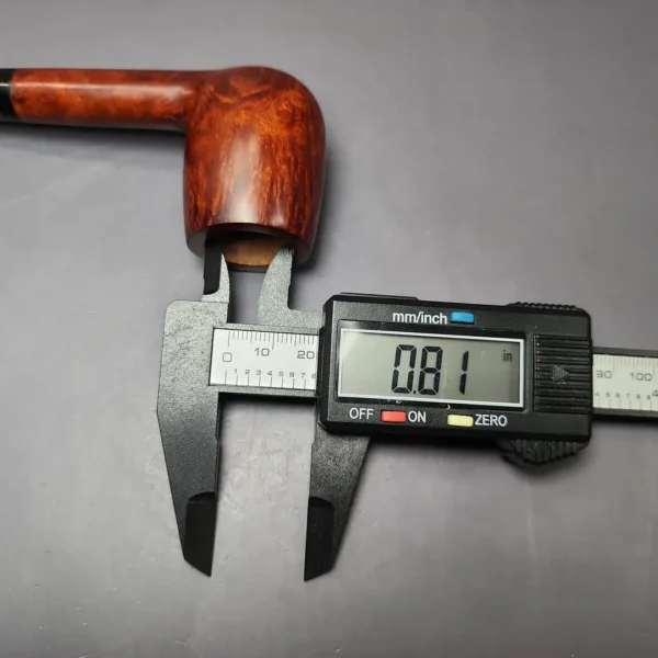 BST (Todd Bannard) One Foot Grade Smooth Billiard w/ Horn Estate Briar Pipe, Unsmoked - Image 11