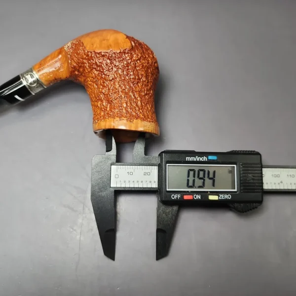 Don Carlos XL Partially Rusticated Brandy w/ Silver Estate Briar Pipe, Unsmoked - Image 11