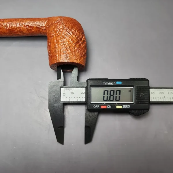 Castleford (Colin Fromm) XL Sandblasted Lumberman Estate Briar Pipe, Unsmoked - Image 11