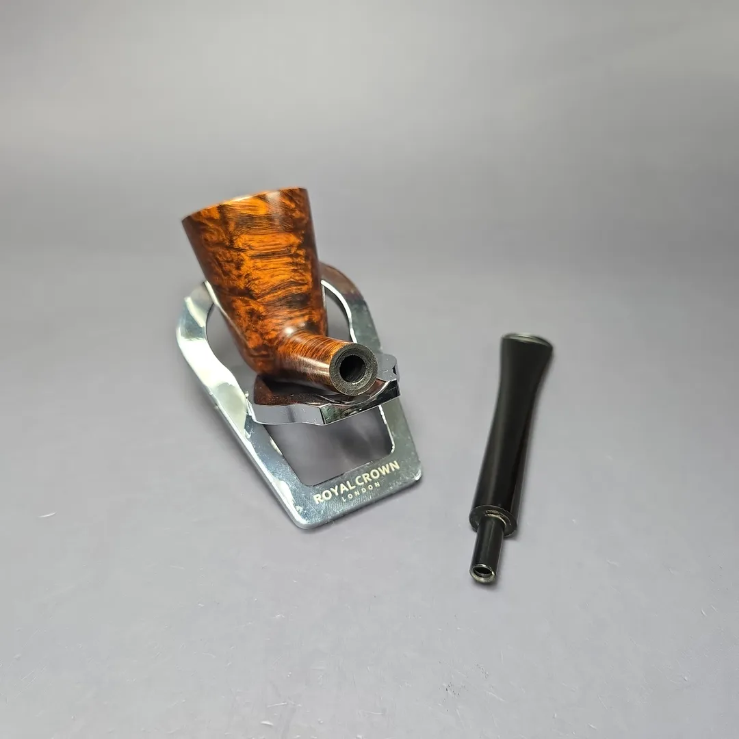 Herriot Pipes Smooth Golden Contrast Bell Dublin Handmade Briar Pipe, New - Image 11