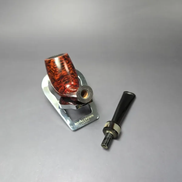 Bruno Nuttens Hand Made Smooth Egg w/ Horn (A) Handmade Briar Pipe, New - Image 11