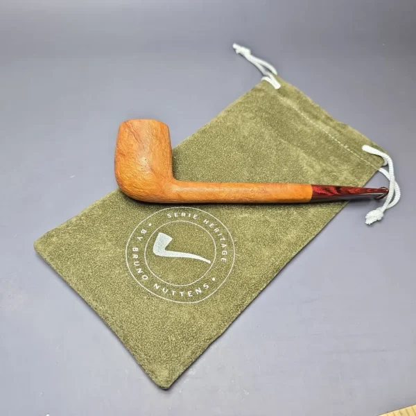 Bruno Nuttens Heritage H1 Sandblasted Canadian w/ Cumberland Briar Pipe, New - Image 11
