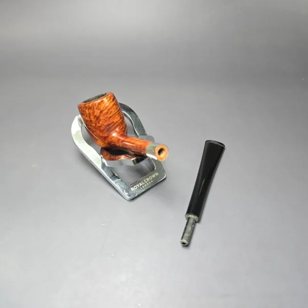 Bruno Nuttens Mini Bing B3 Smooth Billiard w/ Silver Briar Pipe, New - Image 11