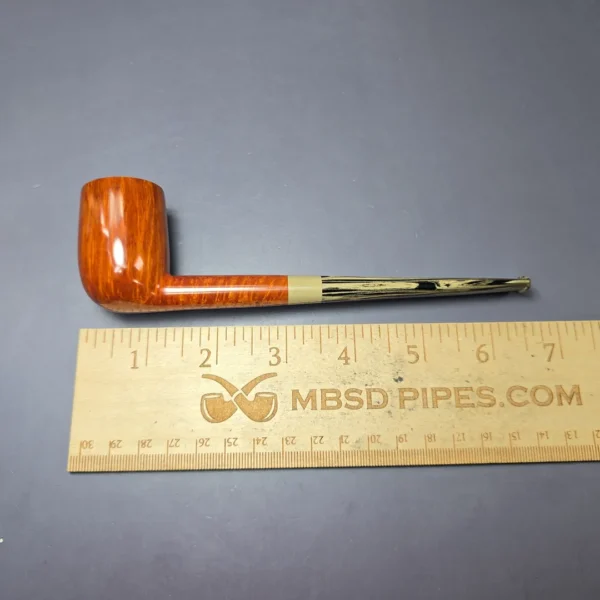 Christophe Wolff Smooth Bing Billiard w/ Ebonite Handmade Briar Pipe, New - Image 11