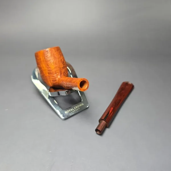 Wolff Pipes "Karamel" Sandblasted Billiard w/ Cumberland Handmade Briar Pipe, New - Image 11