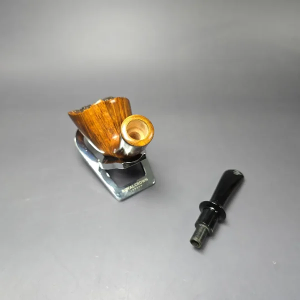 Christophe Wolff Smooth "Fleur" Freehand w/ Olivewood Handmade Briar Pipe, New - Image 11