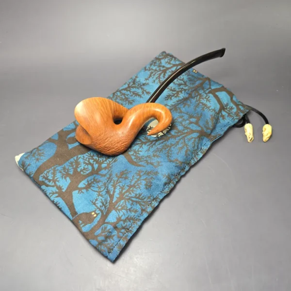 Trever Talbert 2003 Halloween Pipe "Dhole" Freehand Estate Briar Pipe, Unsmoked - Image 11