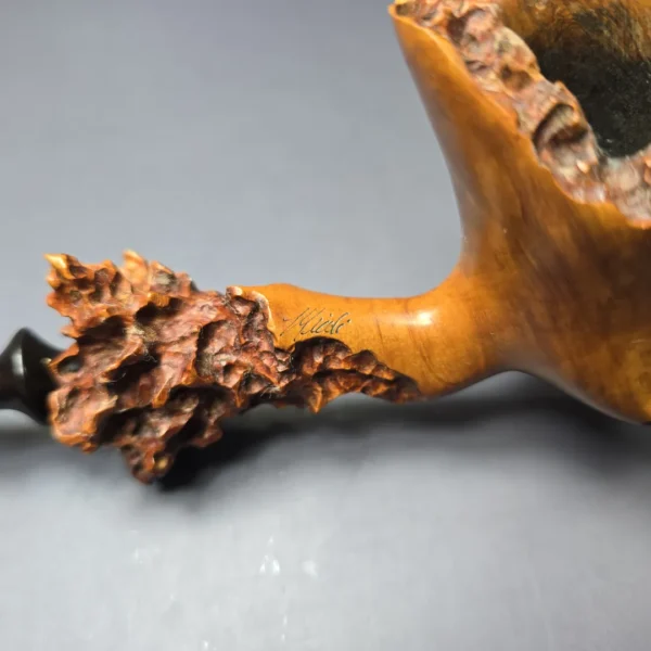 Micoli (Robert Burns) Partially Rusticated Freehand Estate Briar Pipe, American Estates - Image 11