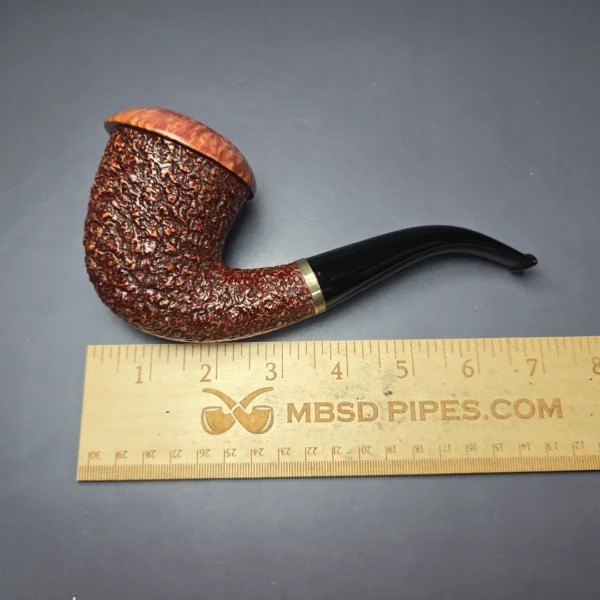 Rinaldo Lithos YY Megas Magnum Rusticated Calabash Estate Briar Pipe, Unsmoked - Image 11