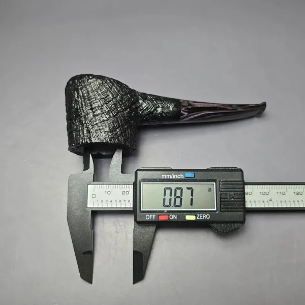 Pipe Tristan "Shape 55" Black Sandblasted Pot Handmade Briar Pipe, New - Image 11