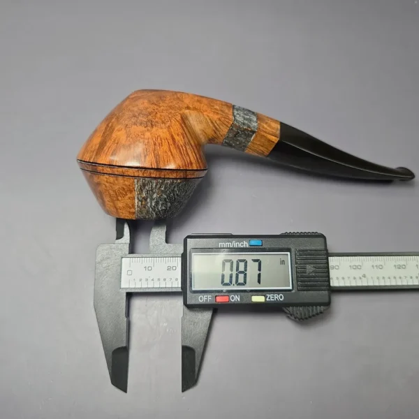 Bjarne XL Partially Rusticated Bulldog Estate Briar Pipe, Danish Estates - Image 11