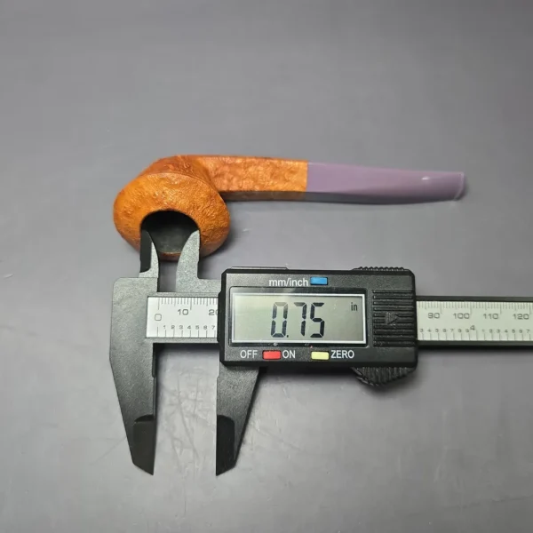 Martin Cermak Sandblasted Wide Shank Bulldog Estate Briar Pipe, Unsmoked - Image 11