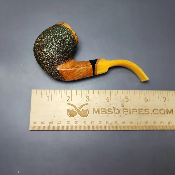 Pascucci Partially Rusticated Brandy Estate Briar Pipe, Unsmoked - Image 11