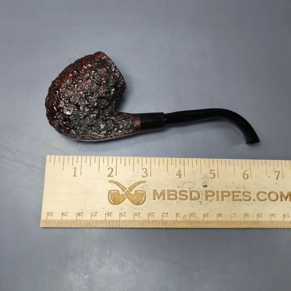 Castello Sea Rock Briar 93 3k Rusticated Bent Egg Estate Briar Pipe, Italian Estates - Image 11