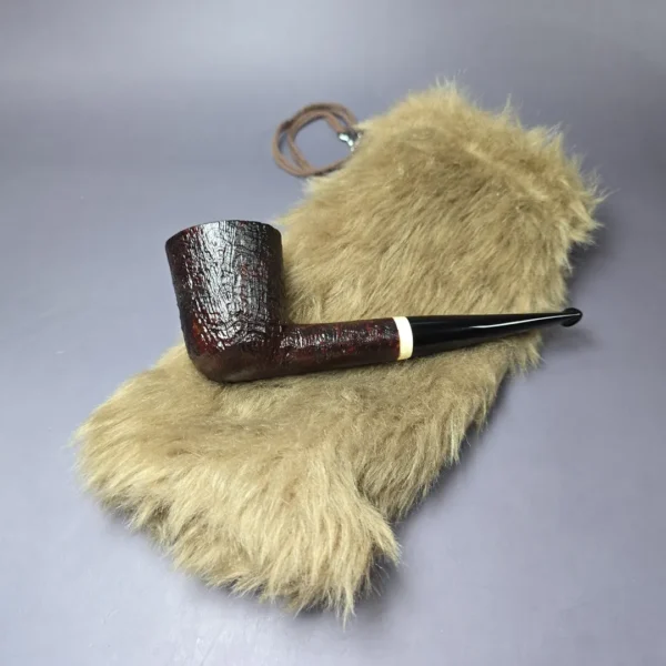 BST (Todd Bannard) 1 Foot Grade Large Sandblasted Dublin w/ Antler Estate Briar Pipe, Unsmoked - Image 12