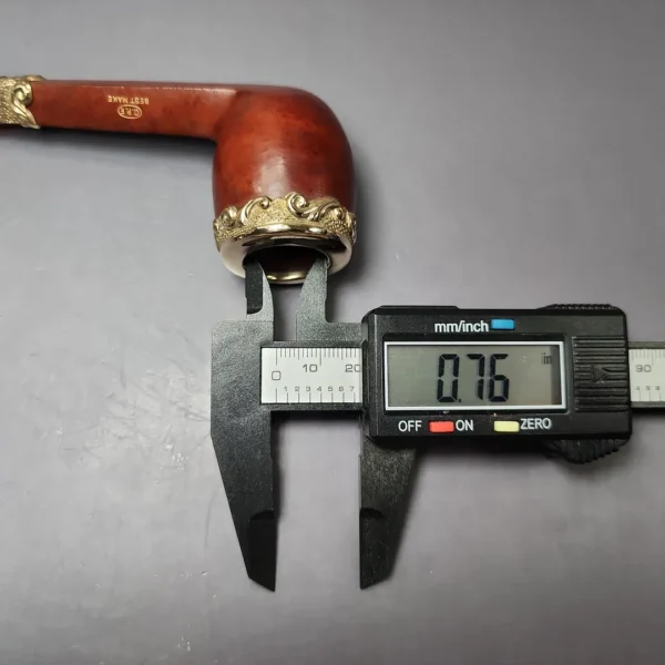 19th c. CPF Best Make Smooth Liverpool w/ Amber Estate Briar Pipe, Unsmoked - Image 12