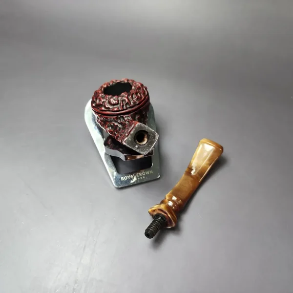 Jobey Perlato 200 Rusticated Bulldog Estate Briar Pipe, American Estates - Image 12