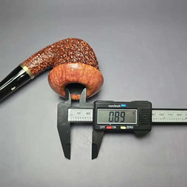 Rinaldo Lithos YY Megas Magnum Rusticated Calabash Estate Briar Pipe, Unsmoked - Image 12