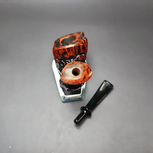 Nording Moss Partially Rusticated Freehand Estate Briar Pipe, Unsmoked - Image 12