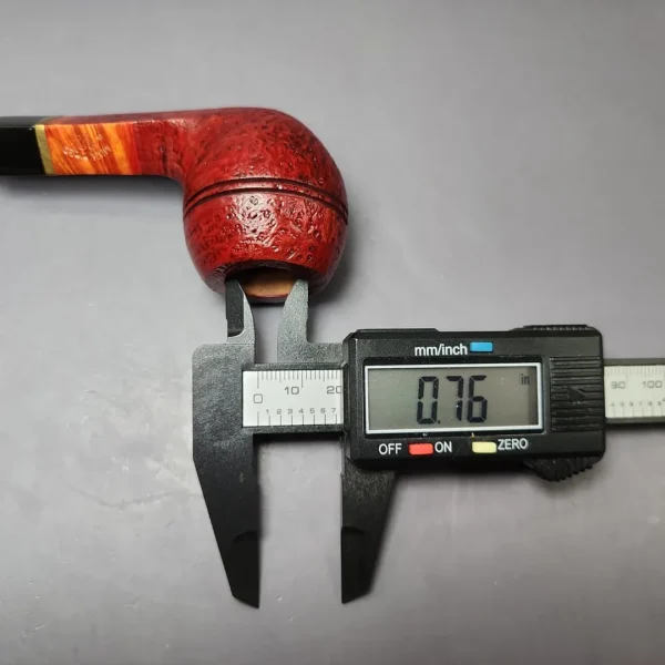 Mina Pipes Sandblasted Bulldog w/ Brass Estate Briar Pipe, Unsmoked - Image 12